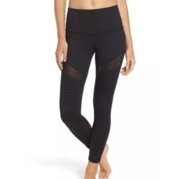Zella Pants - Zella Autumn Moto Mesh High Waist Ankle Legging XS